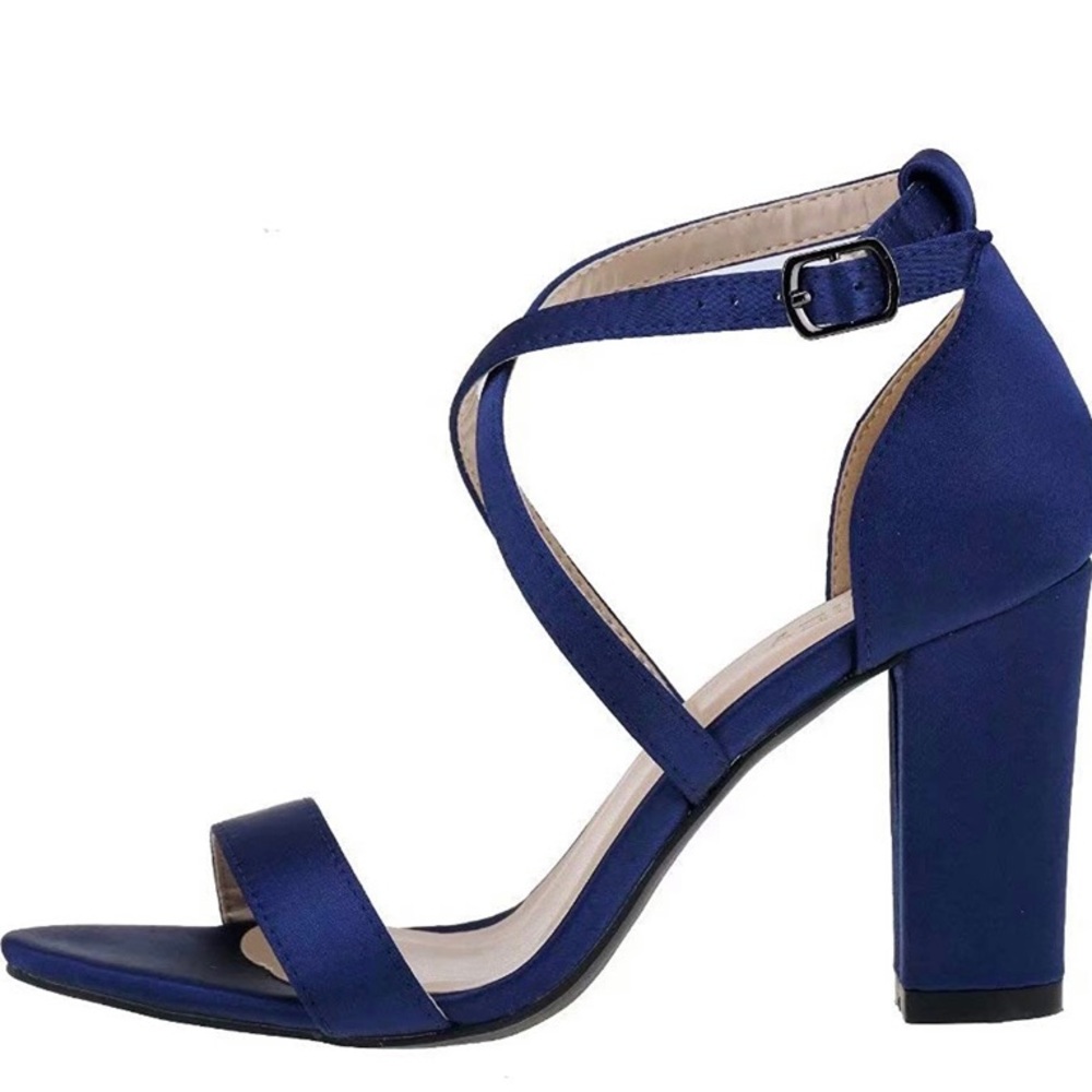 Blue block heel. EXCELLENT used condition